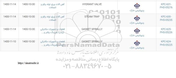 استعلام HYDRANT VELVE....