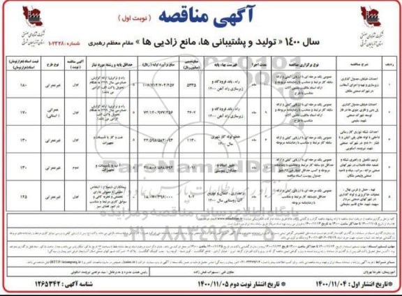 مناقصه احداث خیابان جدول گذاری، زیرسازی ...