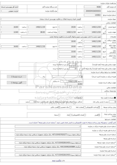 فروش اعیان و عرصه املاک در مالکیت بهزیستی استان سمنان