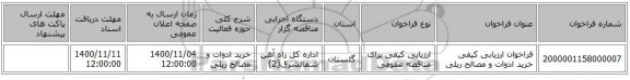 فراخوان ارزیابی کیفی خرید ادوات و مصالح ریلی