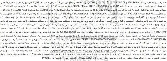 آگهی مزایده ششدانگ پلاک ثبتی 296 فرعی از 21 اصلی
