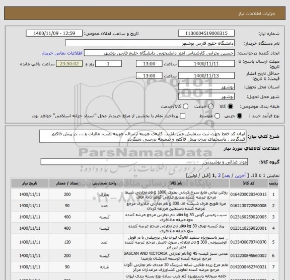 استعلام ایران کد فقط جهت ثبت سفارش می باشد. کلیه ی هزینه ارسال، هزینه نصب، مالیات و ... در پیش فاکتور قیدگردد . پاسخهای بدون پیش فاکتور و ضمیمه بررسی نمیگردد