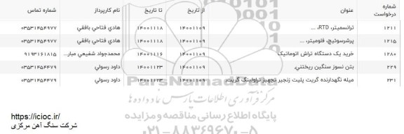 استعلام ترانسمیتر...