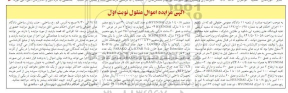 مزایده تابلو برق و تجهیزات داخلی آن