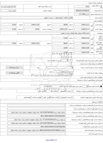 واگذاری کارگاه ( طبقه همکف ) برادران شاهرود