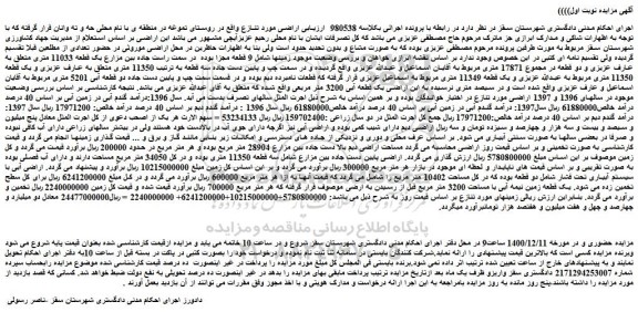 مزایده فروش زمین 
