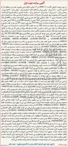 مزایده فروش ملک مسکونی