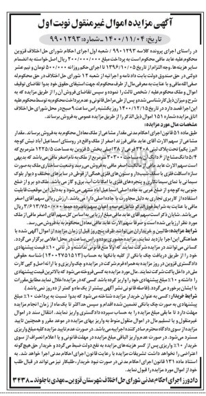 مزایده پلاک ثبتی 3408 فرعی از 38 اصلی