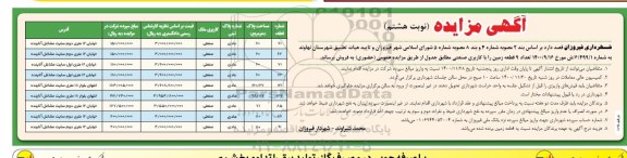 مزایده فروش تعداد 9 قطعه زمین با کاربری صنعتی نوبت هشتم