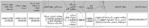 مناقصه عمومی یک مرحله ای عملیات اجرایی شبکه جمع آوری فاضلاب شهرکهای صنعتی رنگسازان و مبارکه