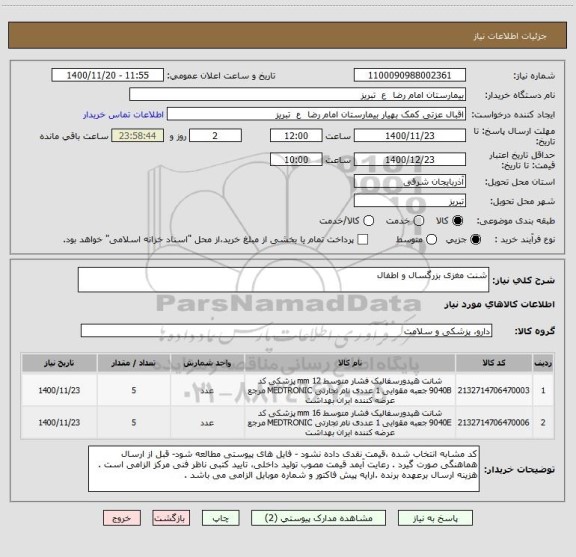 استعلام شنت مغزی بزرگسال و اطفال 