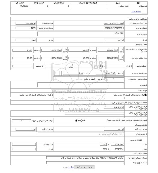 مزایده ، گفتار درمانی