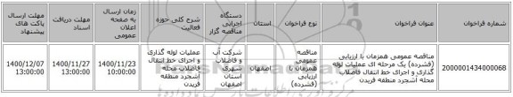 مناقصه عمومی همزمان با ارزیابی (فشرده) یک مرحله ای عملیات لوله گذاری و اجرای خط انتقال فاضلاب محله آشجرد منطقه فریدن 