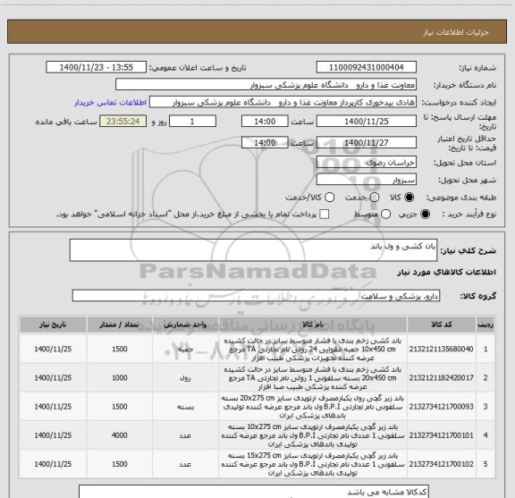 استعلام بان کشی و ول باند