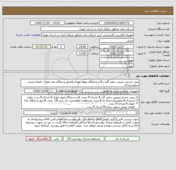 استعلام پیش دستی چینی سفید گرد - کارد و چنگال میوه خوری- قاشق و چنگال غذا خوری - فنجان چینی سفید ساده 
