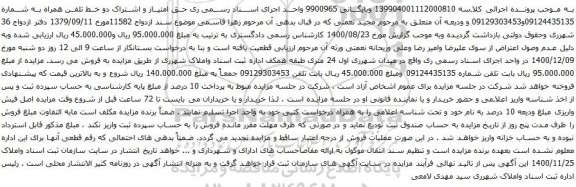 دو خط تلفن همراه به شماره 09124435135و09129303453