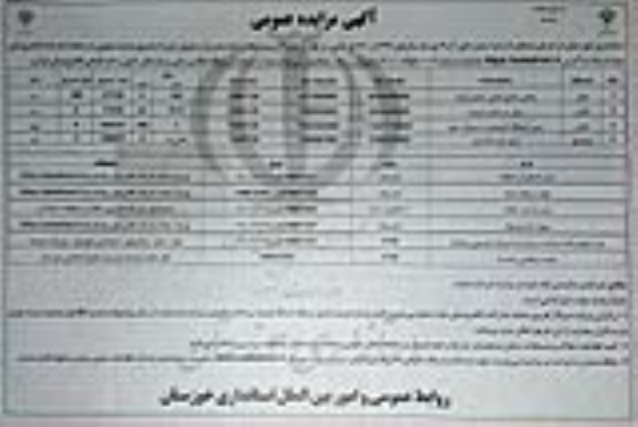 مزایده فروش املاک و مستغلات مازاد نوبت دوم 