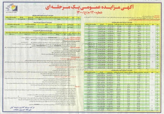 مزایده پیش فروش 47 واحد مسکونی ....