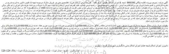 مزایده تعدادی ملاقه و کفگیر  و...