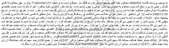 مزایده فروش سهام