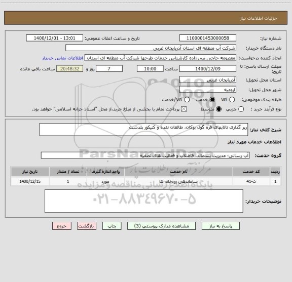 استعلام رپر گذاری تالابهای قره گول بوکان، طالقان نقده و کنیکور پلدشت