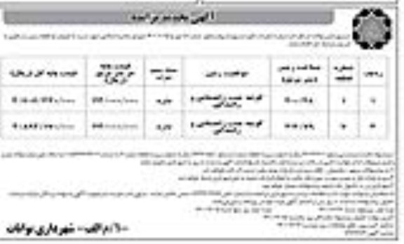 تجدید مزایده فروش دو قطعه زمین مسکونی