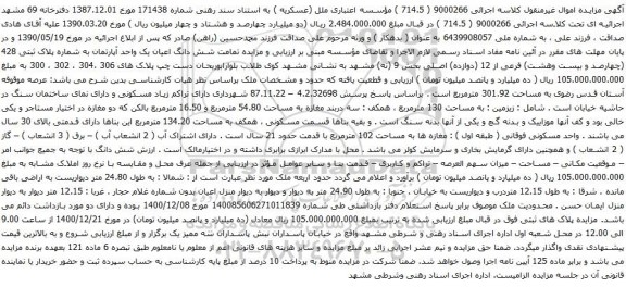 شش دانگ اعیان یک واحد آپارتمان به شماره پلاک ثبتی 428 