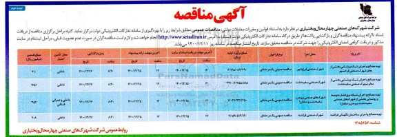 مناقصه، مناقصه عمومی تهیه مصالح و اجرای شبکه روشنایی بخشی از معابر...- نوبت دوم 