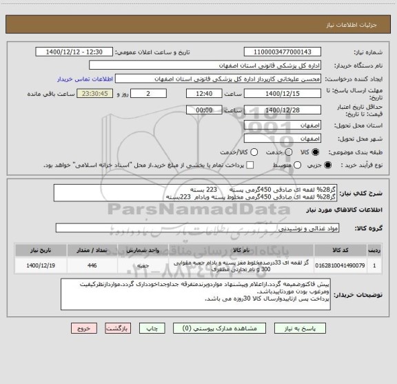 استعلام گز28% لقمه ای صادقی 450گرمی پسته      223 بسته
گز28% لقمه ای صادقی 450گرمی مخلوط پسته وبادام  223بسته