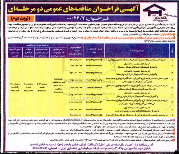 مناقصه، مناقصه خرید ، حمل ، نصب ، راه اندازی و آموزش 4 دستگاه ماشین بیهوشی ....- نوبت دوم 