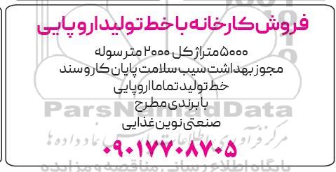 فروش کارخانه با خط تولید اروپایی