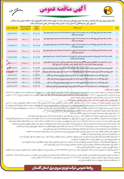 مناقصه، مناقصه اجرای پروژه کلید در دست توسعه و احداث شهری... - نوبت دوم 
