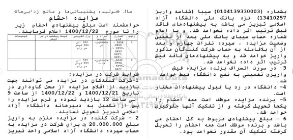مزایده احشام