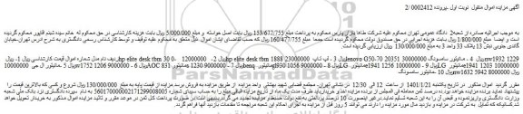 مزایده فروش hp elite desk tbm 1888 23000000 و...