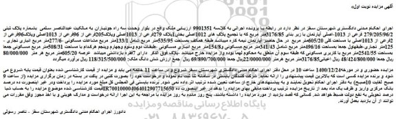 مزایده فروش ملک 