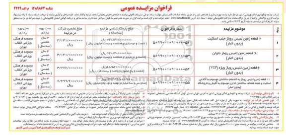 مزایده بهره برداری از فضاهای ...