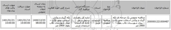 مناقصه عمومی یک مرحله ای لکه گیری و روکش آسفالت محور تکاب – بیجار شهرستان تکاب بطول 2900 متر